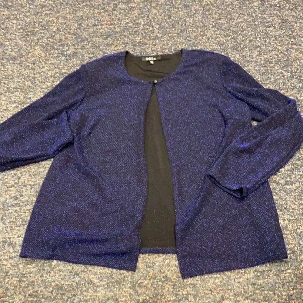 Blue shimmer evening top sz. XL